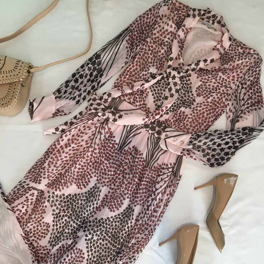 NWOT Paul & Joe cherry blossom silk maxi dress